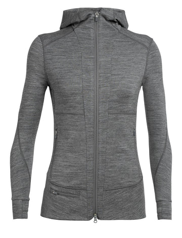 Icebreaker Quantum II Long Sleeve Zip Hood - Women's