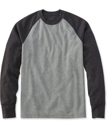 L.L. Bean Washed Cotton Double-Knit Crewneck Long Sleeve - Men's