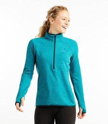 L.L. Bean Adventure Grid Fleece Quarter Zip - Women's
