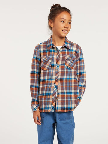 Volcom Getting Rad Plaid Long Sleeve - Girl's