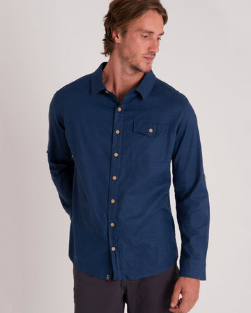 Sherpa Kiran Long Sleeve Hemp Shirt - Men's